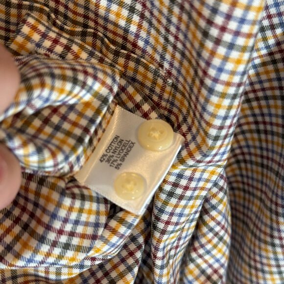 Peter Millar Quinby Cotton-Blend Sport Shirt in Multi Yellow Crown-Lite Mens XL - Picture 6 of 9